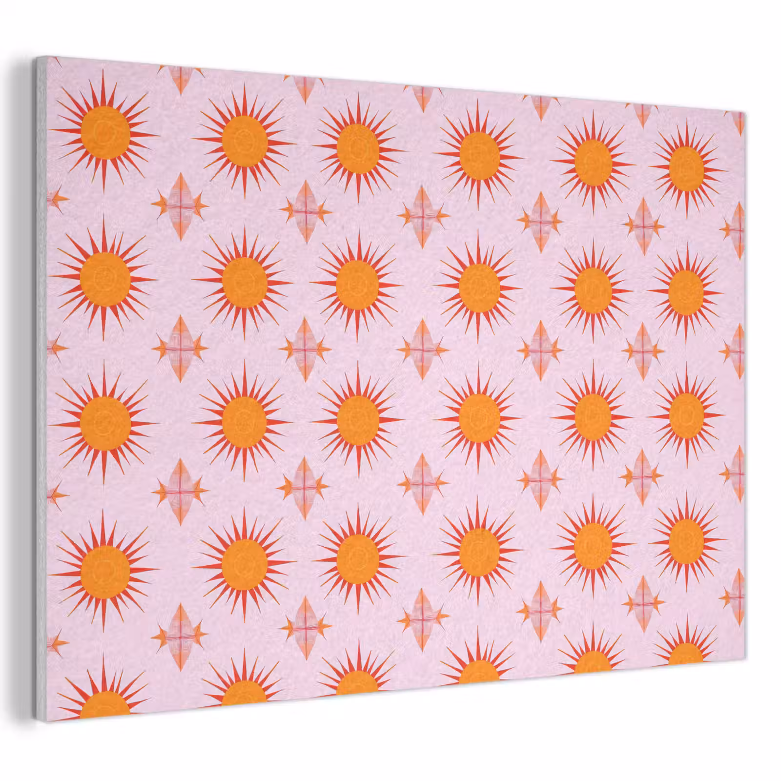 Akoestisch schilderij - Zon - Patroon - Roze — 1