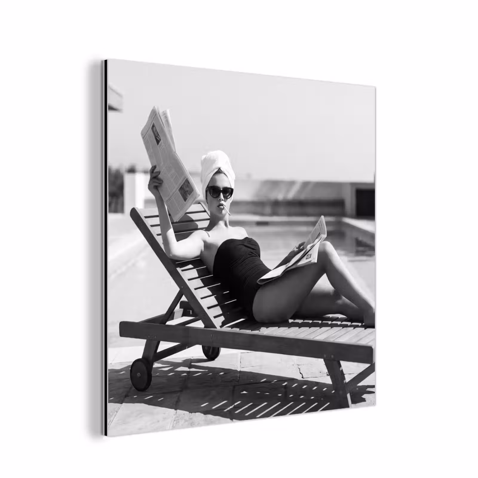 Aluminium schilderij - Glamour - Modern - Zwart - Wit — 1