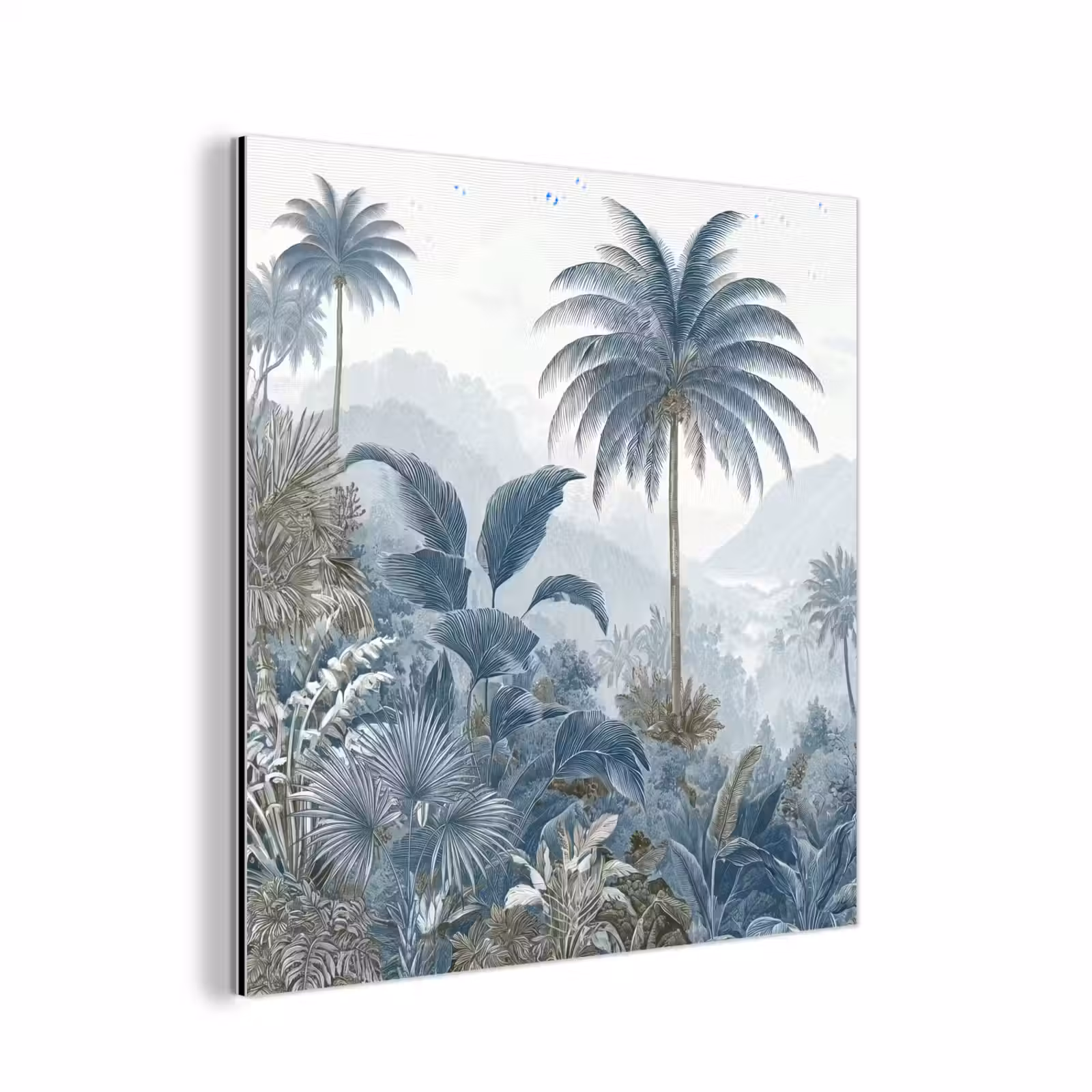Aluminium schilderij - Jungle - Modern - Blauw - Groen — 1