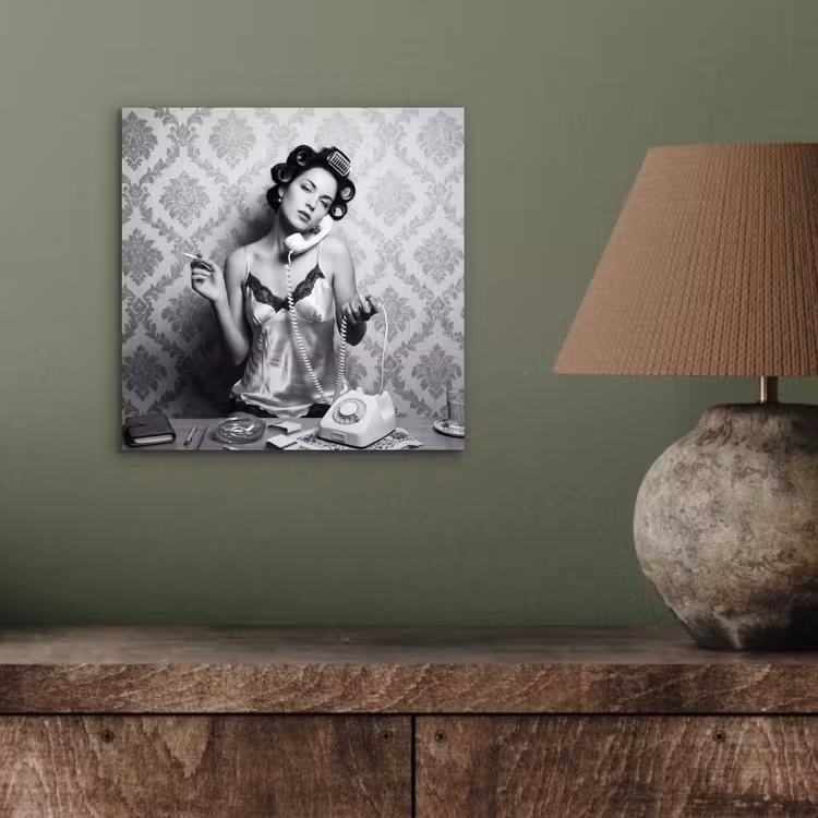 Aluminium schilderij - Chic - Vrouw - Zwart - Wit — 3