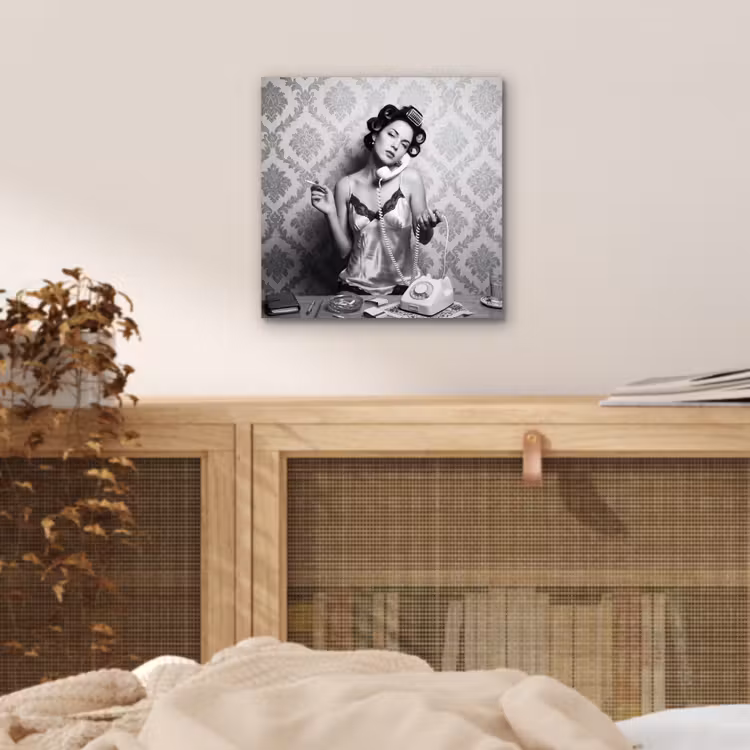 Aluminium schilderij - Chic - Vrouw - Zwart - Wit — 4