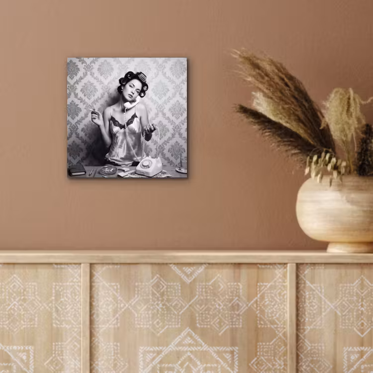 Aluminium schilderij - Chic - Vrouw - Zwart - Wit — 5