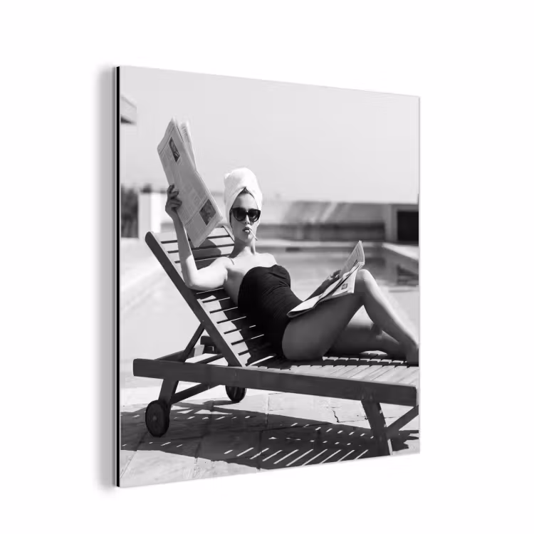 Aluminium schilderij - Glamour - Modern - Zwart - Wit — 1
