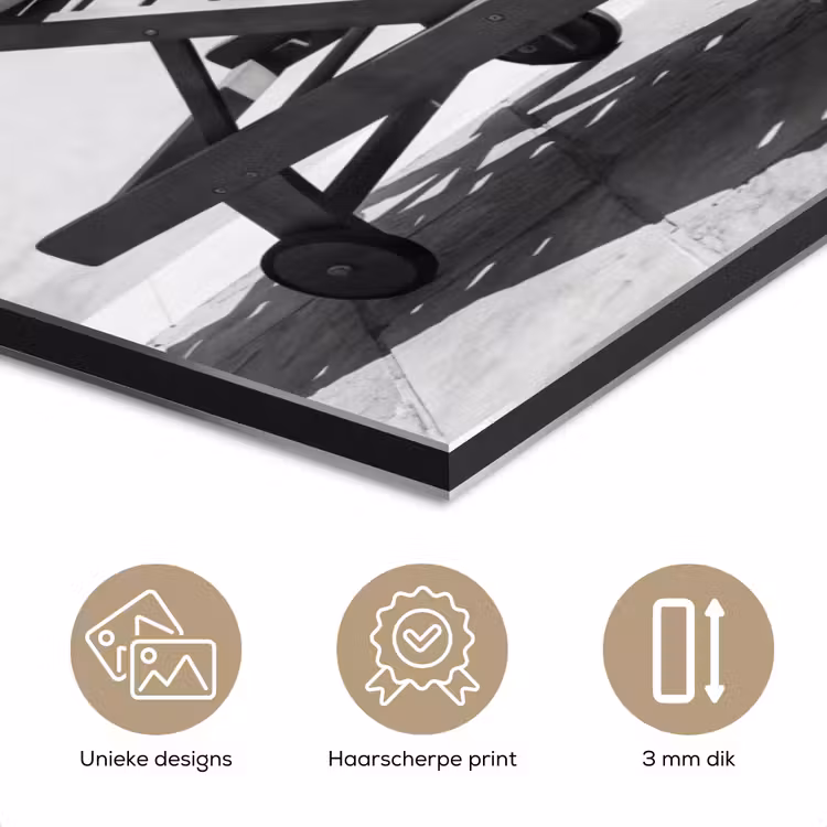 Aluminium schilderij - Glamour - Modern - Zwart - Wit — 7