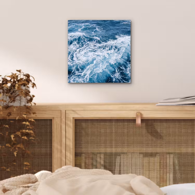 Aluminium schilderij - Golven - Oceaan - Blauw — 4