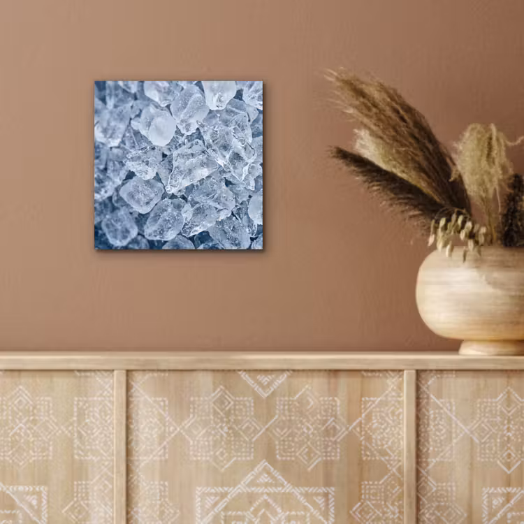 Aluminium schilderij - Ijsblokjes - Water - Blauw — 5