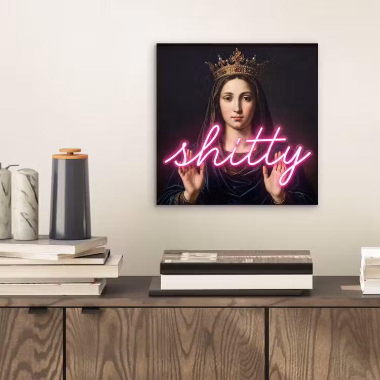 Aluminium schilderij - Ironisch - Tekst - Neon — 2