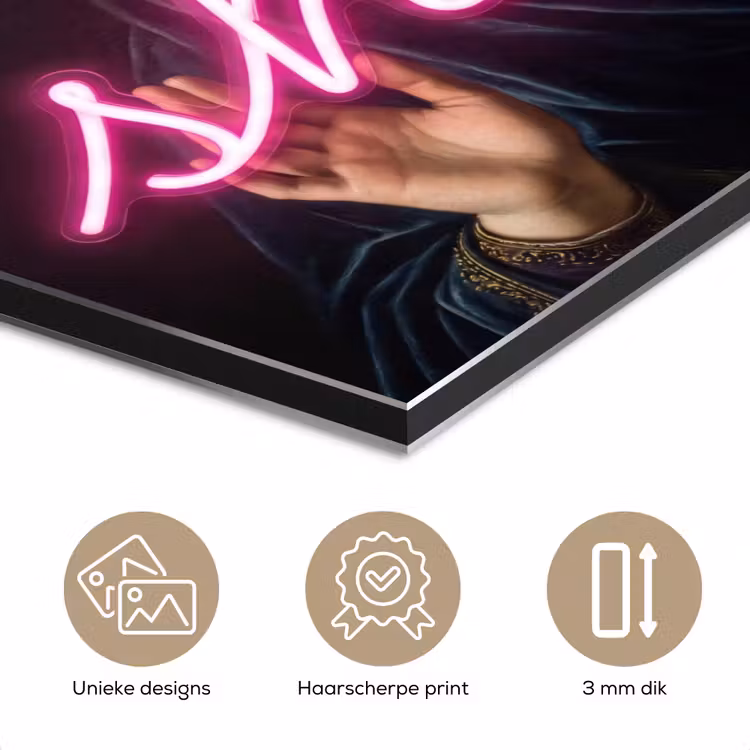 Aluminium schilderij - Ironisch - Tekst - Neon — 7