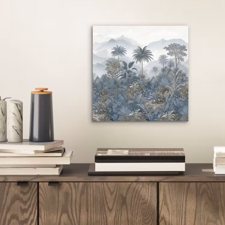 Aluminium schilderij - Jungle - Landschap - Blauw — 2