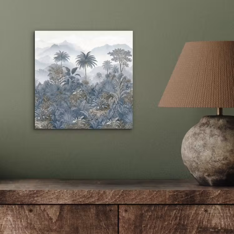 Aluminium schilderij - Jungle - Landschap - Blauw — 3