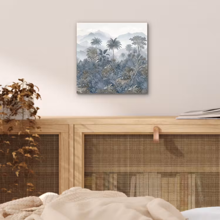Aluminium schilderij - Jungle - Landschap - Blauw — 4