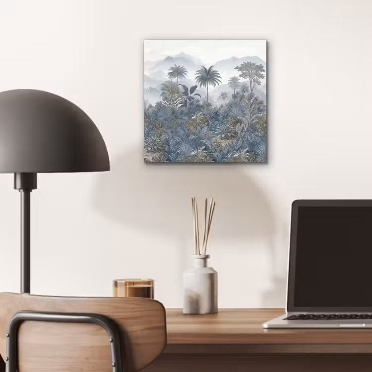 Aluminium schilderij - Jungle - Landschap - Blauw — 6