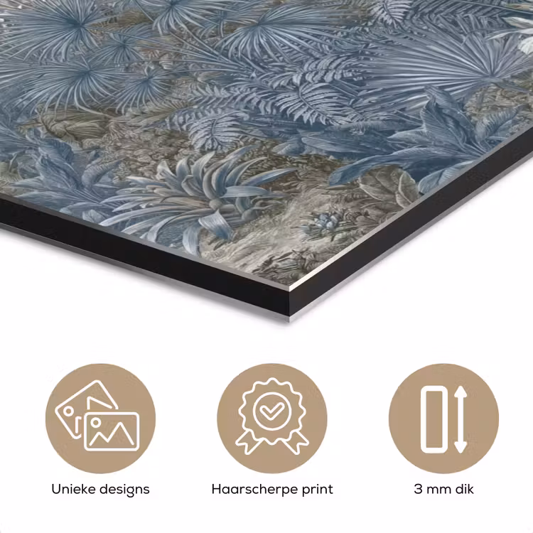 Aluminium schilderij - Jungle - Landschap - Blauw — 7