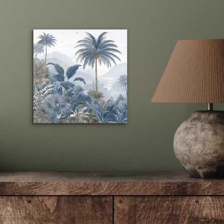 Aluminium schilderij - Jungle - Modern - Blauw - Groen — 3