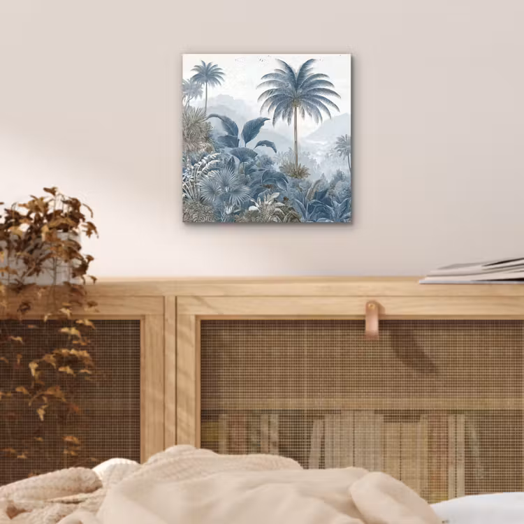 Aluminium schilderij - Jungle - Modern - Blauw - Groen — 4
