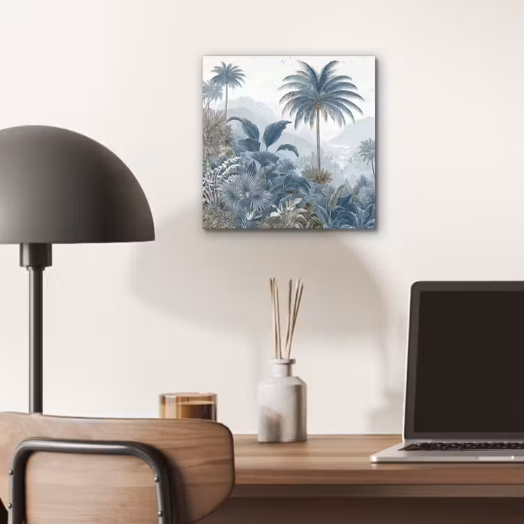 Aluminium schilderij - Jungle - Modern - Blauw - Groen — 6