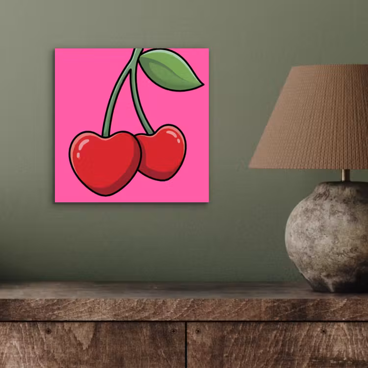 Aluminium schilderij - Kers - Roze - Fruit — 3