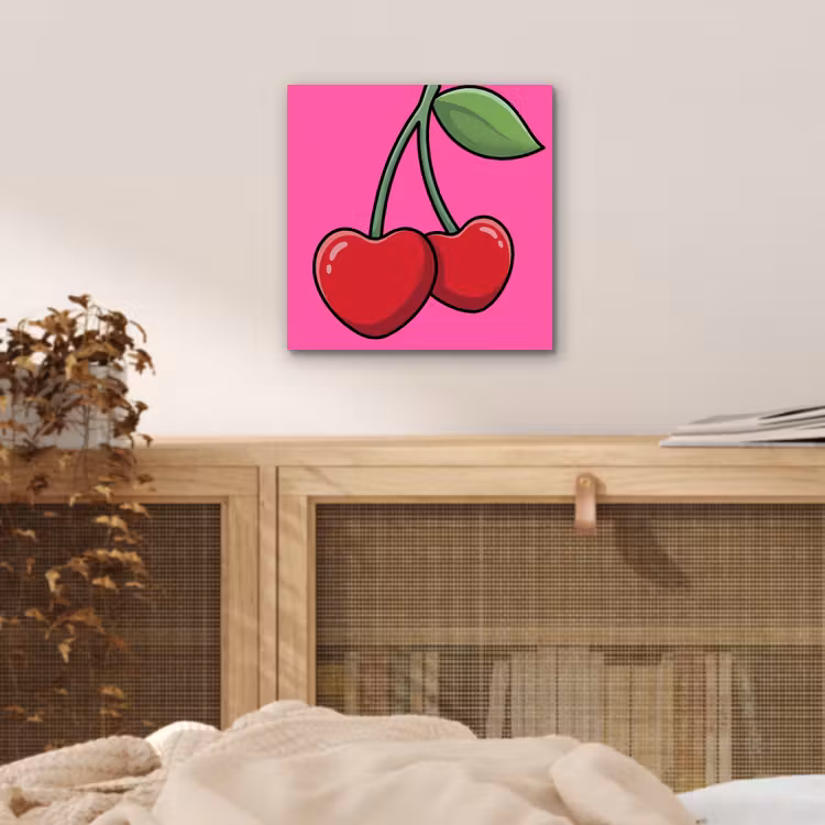 Aluminium schilderij - Kers - Roze - Fruit — 4