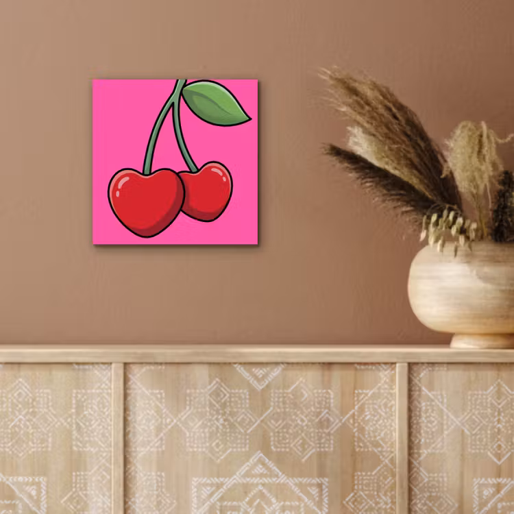 Aluminium schilderij - Kers - Roze - Fruit — 5