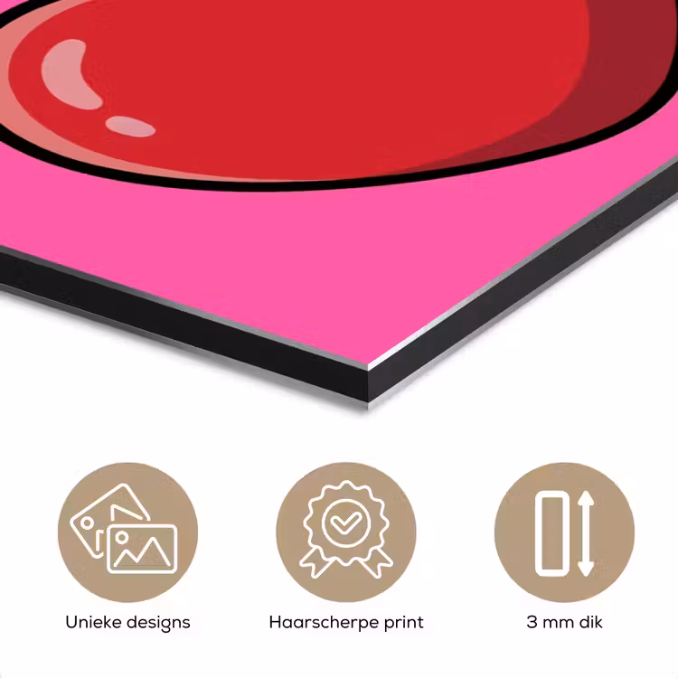 Aluminium schilderij - Kers - Roze - Fruit — 7