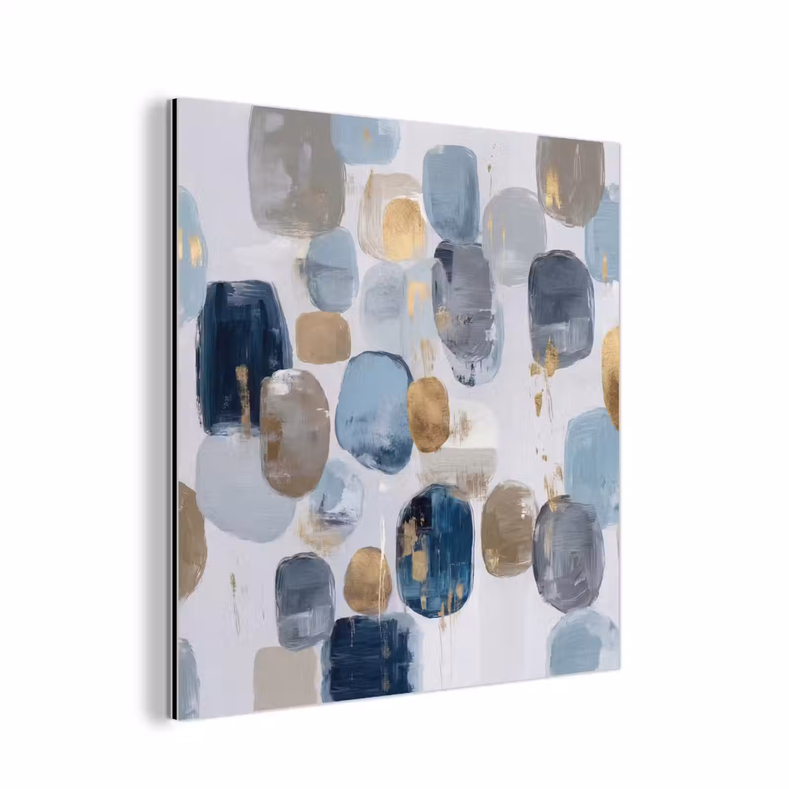 Aluminium schilderij - Abstract - Goud - Vormen — 1