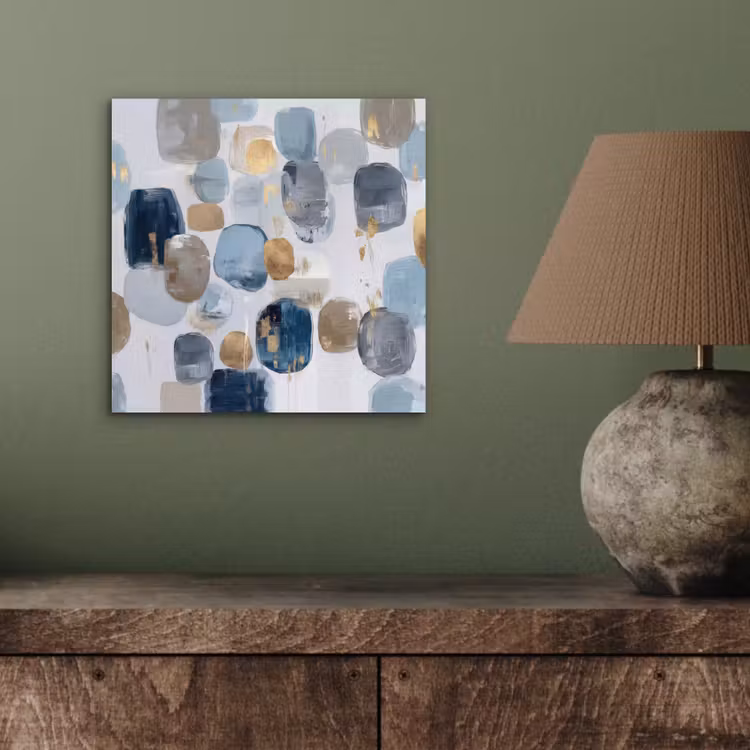 Aluminium schilderij - Abstract - Goud - Vormen — 3