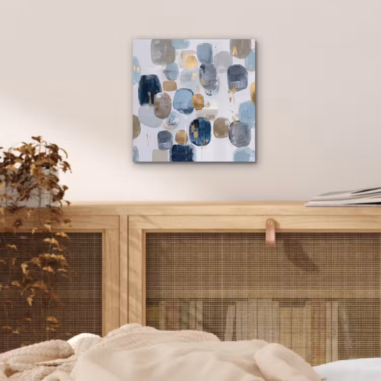 Aluminium schilderij - Abstract - Goud - Vormen — 4