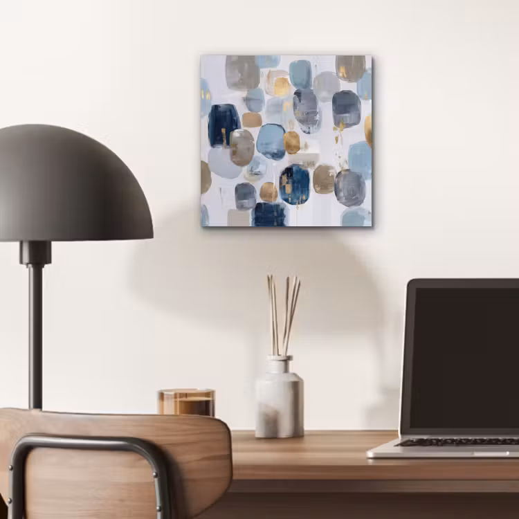 Aluminium schilderij - Abstract - Goud - Vormen — 6