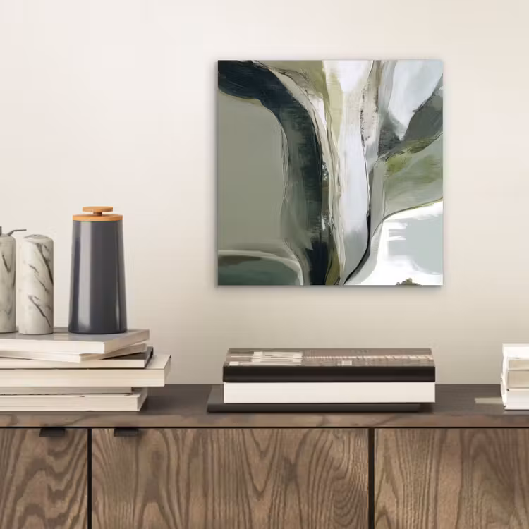 Aluminium schilderij - Natuur - Abstract - Groen - Penseelstreken — 2