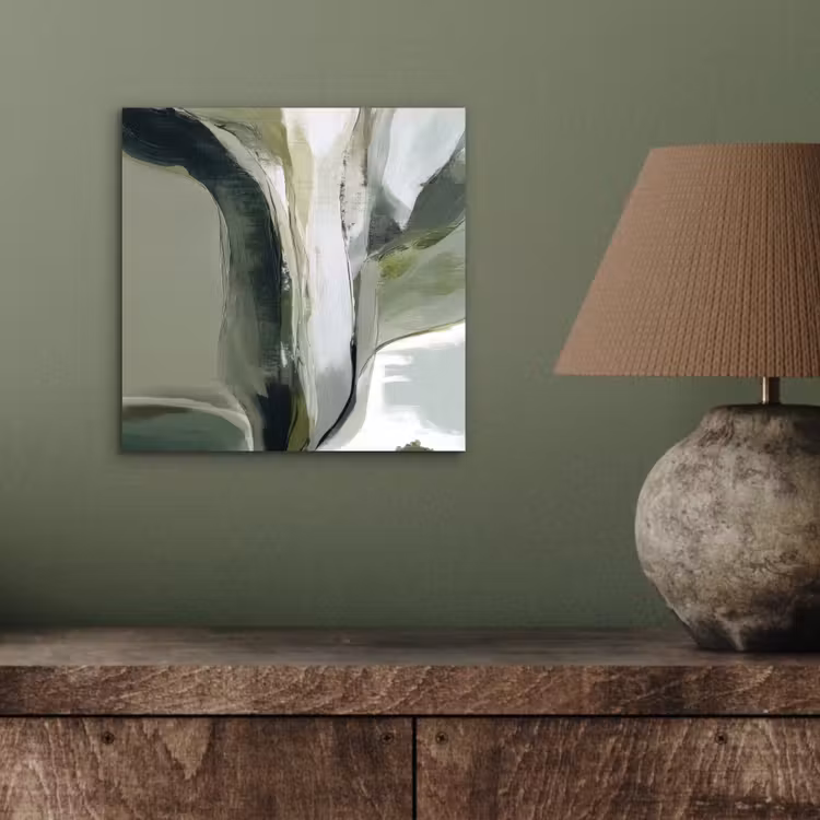 Aluminium schilderij - Natuur - Abstract - Groen - Penseelstreken — 3