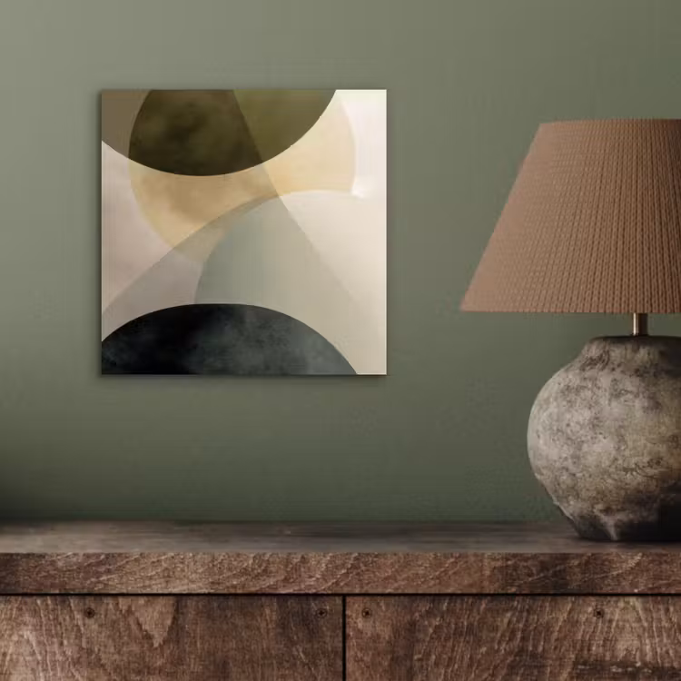 Aluminium schilderij - Vlakken - Abstract - Beige - Cirkels — 3