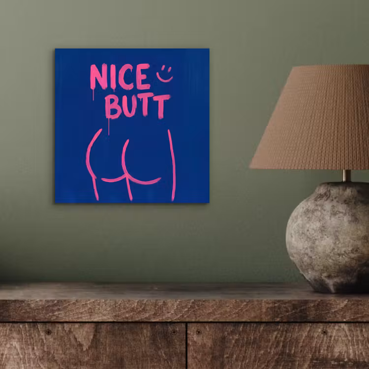 Aluminium schilderij - Brutaal - Grappig - Blauw — 3