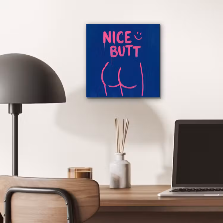 Aluminium schilderij - Brutaal - Grappig - Blauw — 6