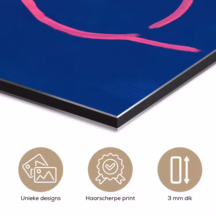 Aluminium schilderij - Brutaal - Grappig - Blauw — 7