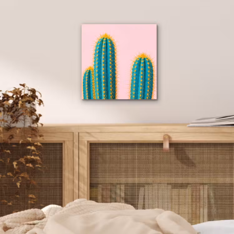 Aluminium schilderij - Cactussen - Modern - Pastel — 4