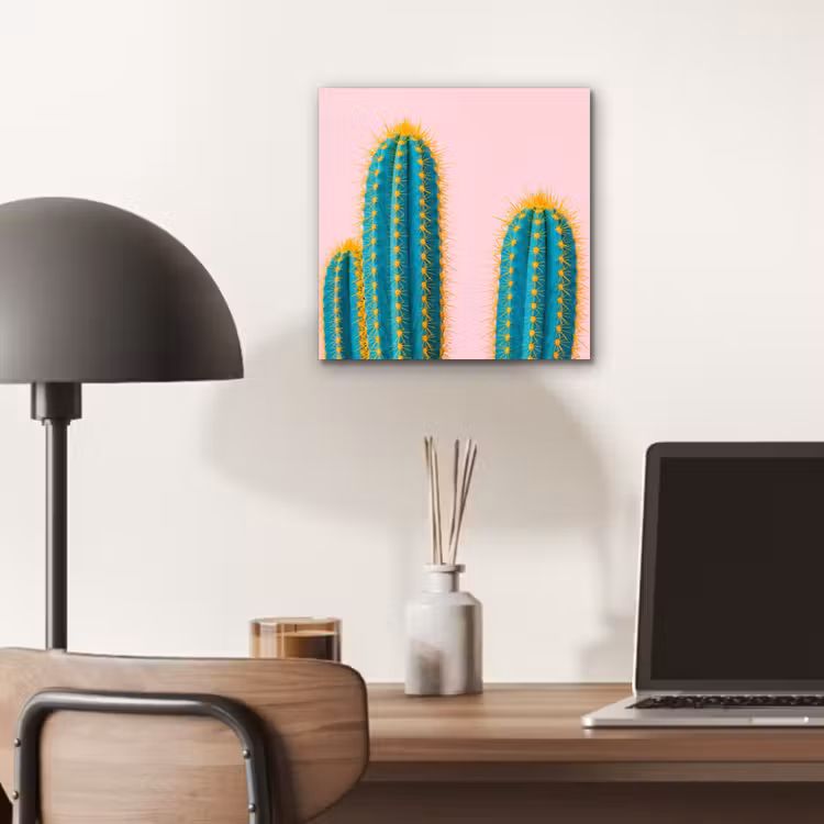 Aluminium schilderij - Cactussen - Modern - Pastel — 6