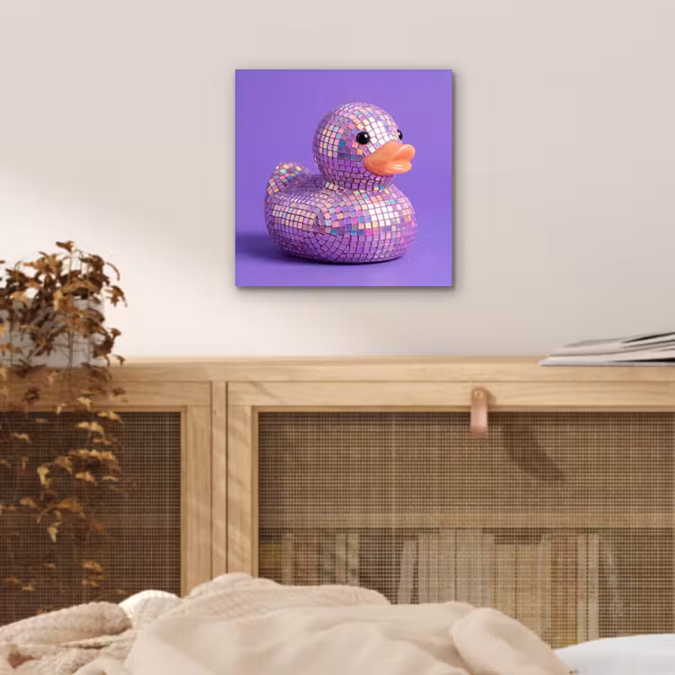 Aluminium schilderij - Disco - Eend - Paars — 4