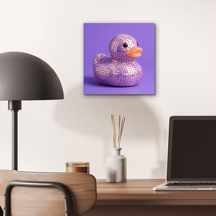 Aluminium schilderij - Disco - Eend - Paars — 6