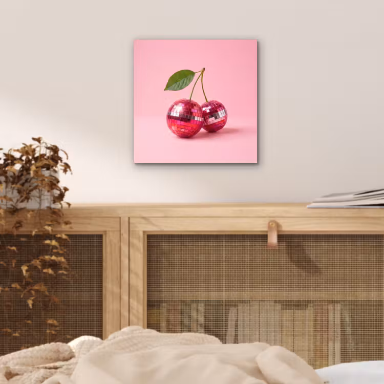 Aluminium schilderij - Disco - Kersen - Roze — 4