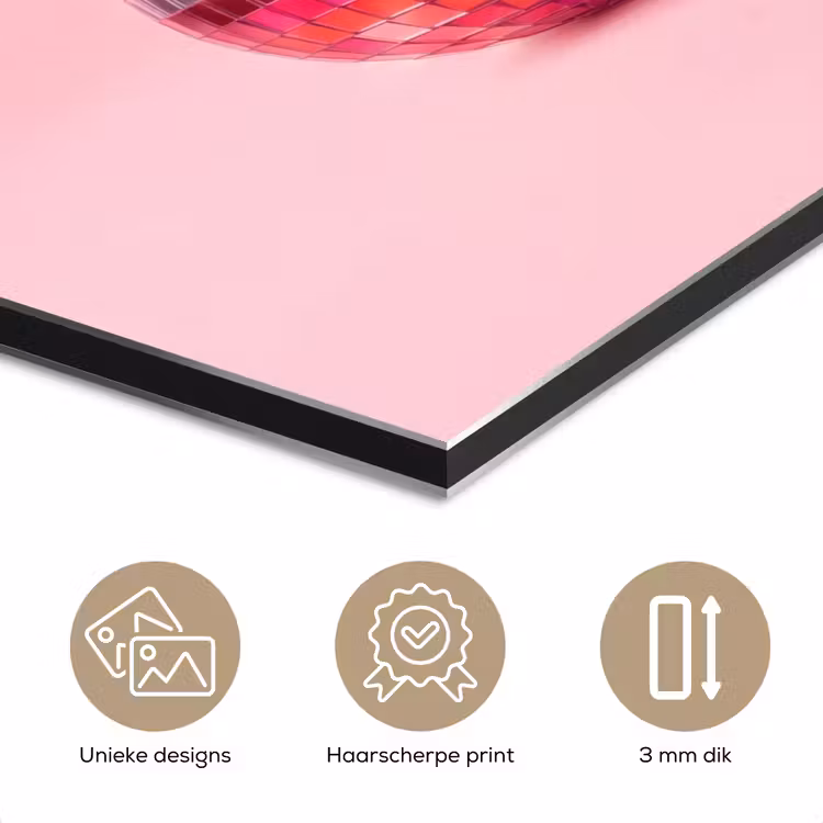 Aluminium schilderij - Disco - Kersen - Roze — 7