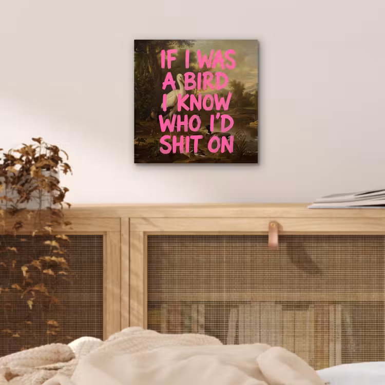 Aluminium schilderij - Klassiek - Humor - Roze — 4