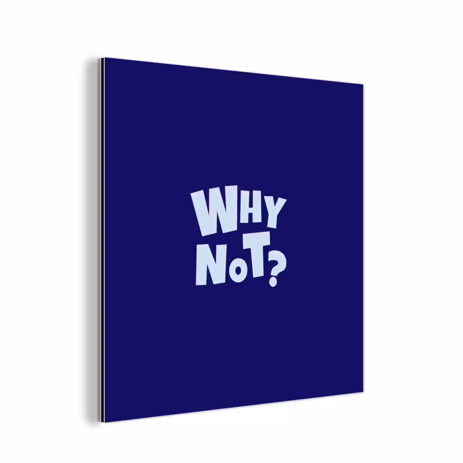 Aluminium schilderij - Blauw - Why not - Minimalistisch — 1