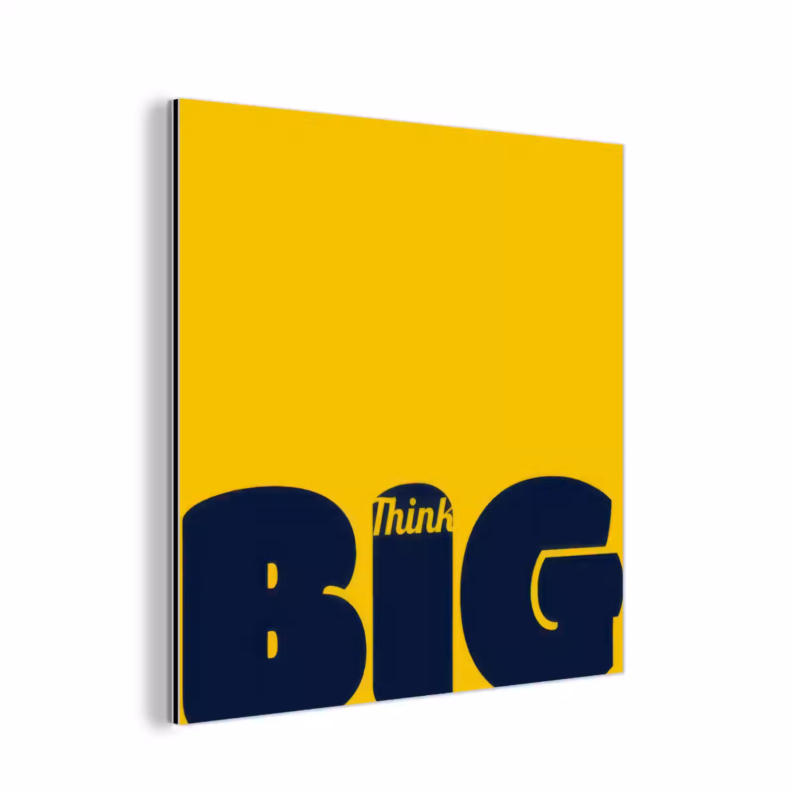 Aluminium schilderij - Geel - Think big - Grafisch — 1