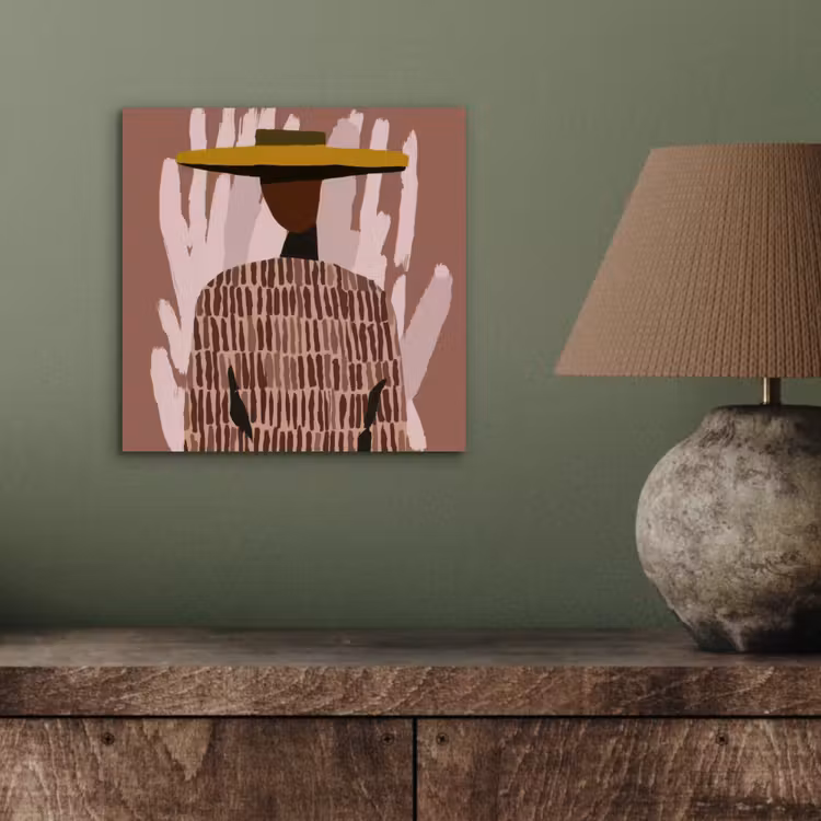 Aluminium schilderij - Abstract - Figuur - Illustratie - Hoed — 3