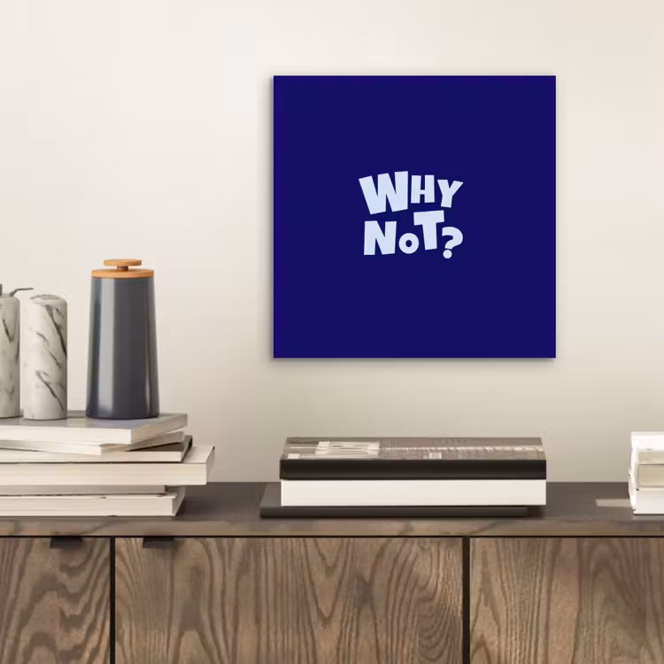 Aluminium schilderij - Blauw - Why not - Minimalistisch — 2