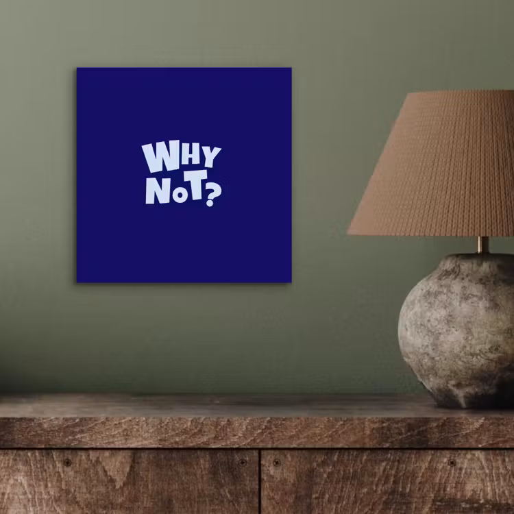 Aluminium schilderij - Blauw - Why not - Minimalistisch — 3