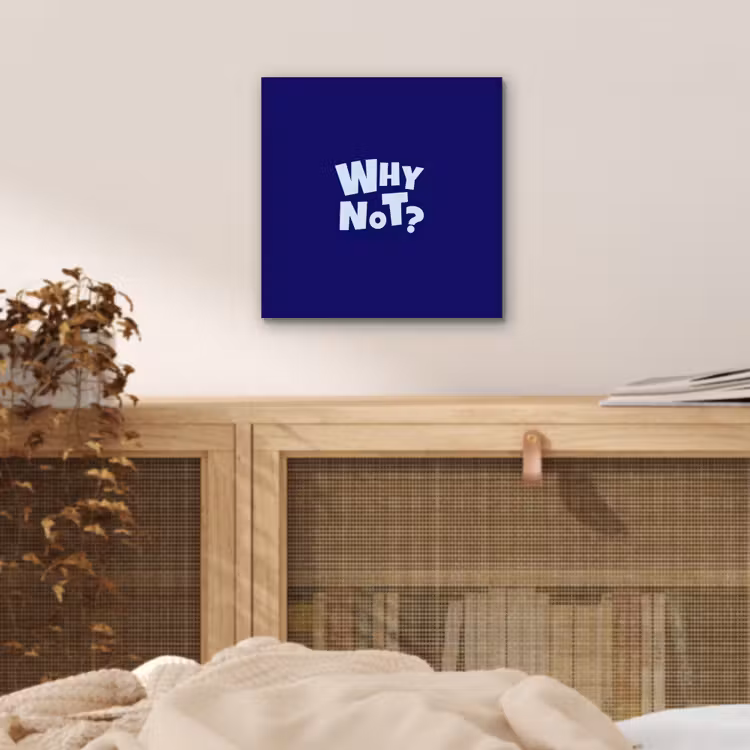 Aluminium schilderij - Blauw - Why not - Minimalistisch — 4