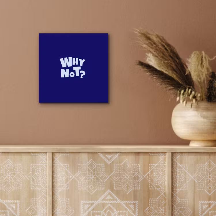 Aluminium schilderij - Blauw - Why not - Minimalistisch — 5