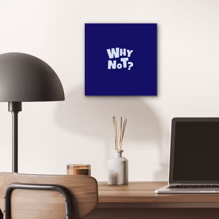 Aluminium schilderij - Blauw - Why not - Minimalistisch — 6