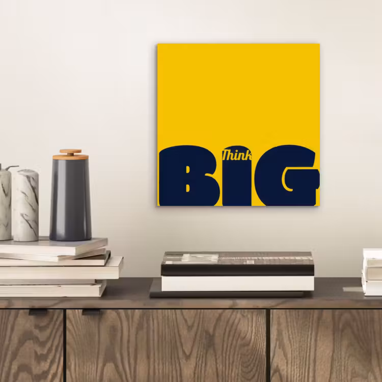 Aluminium schilderij - Geel - Think big - Grafisch — 2